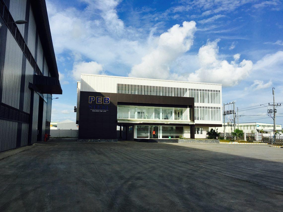 Working office on the campus of PEB Steel Myanmar factory.