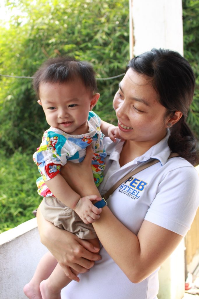 A PEB Steel’s employee played with a orphan