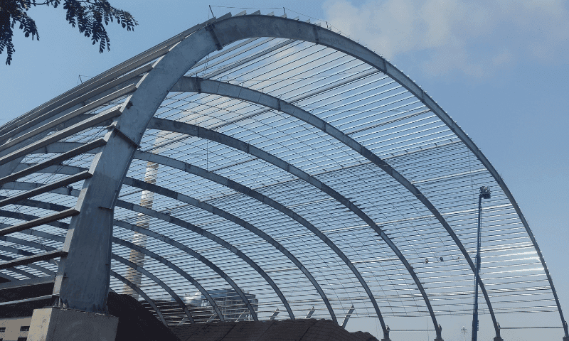 Dome-frame structure constructed by Pebsteel