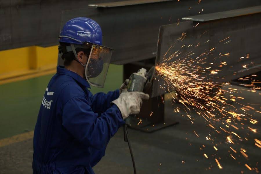 Pebsteel manufacturing durable steel components integrated into steel structures under construction