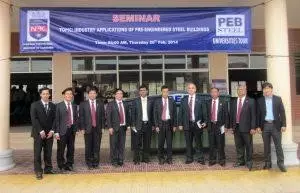 PEB Steel sponsored a mock-up pre-engineered building model to NPIC.