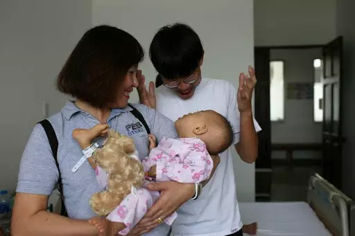A baby just had heart surgery thanks to the donation from PEB Stee